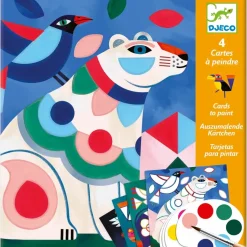 Djeco Surprise Watercolor Painting Cards Activity Set: Fanciful Bestiary Best