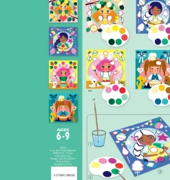 Djeco Surprise Watercolor Painting Cards Activity Set: Snack Time Online