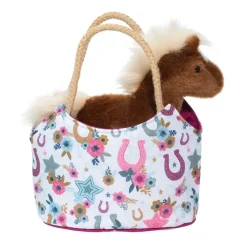 Douglas Sassy Pet Sak Boho Horseshoe with Chestnut Horse 6.5