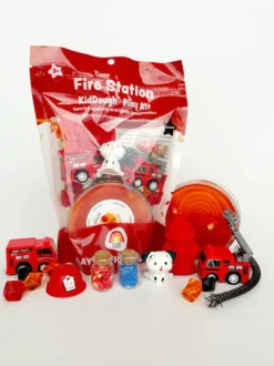 EGKD Earth Grown KidDough: Bagged Sensory Kit - Fire Station Fashion