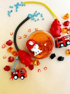 EGKD Earth Grown KidDough: Bagged Sensory Kit - Fire Station Fashion