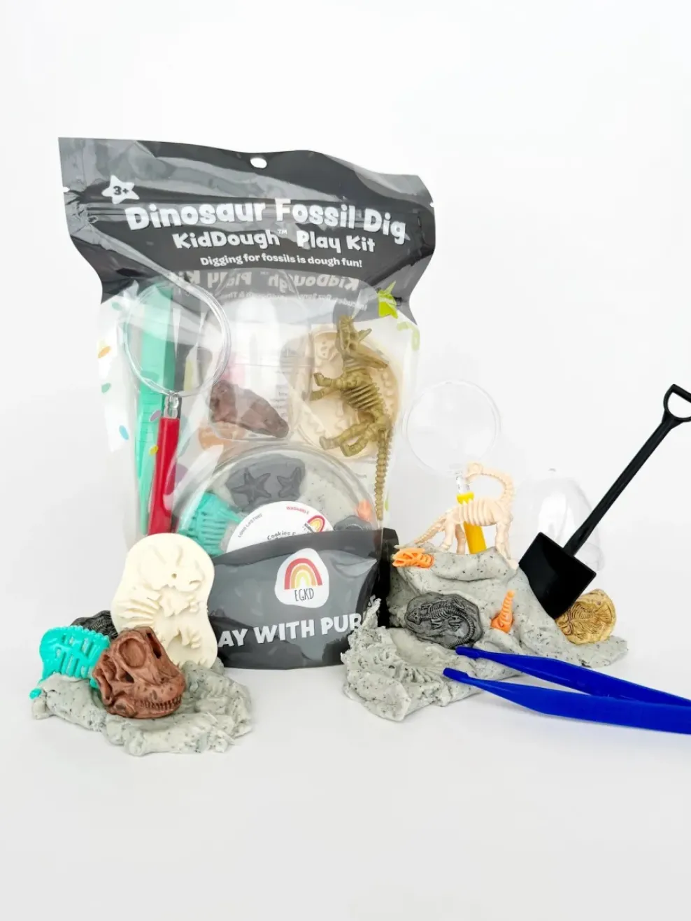 EGKD Earth Grown KidDough: Bagged Sensory Kit - Dinosaur Fossil Dig Outlet