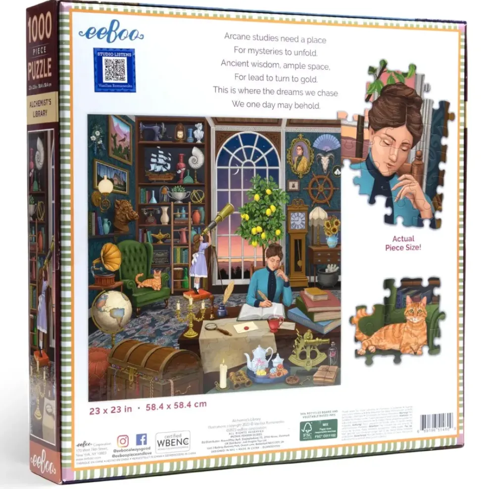 eeBoo 1000 Piece Puzzle Alchemist's Library Outlet