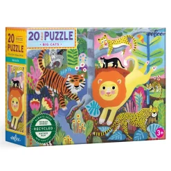 eeBoo 20 Piece Puzzle Big Jungle Cats Fashion