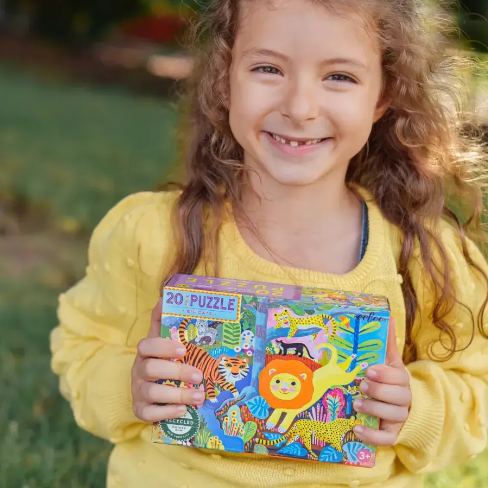 eeBoo 20 Piece Puzzle Big Jungle Cats Fashion