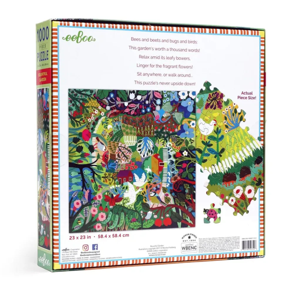 eeBoo 1000 Piece Puzzle Bountiful Garden Clearance
