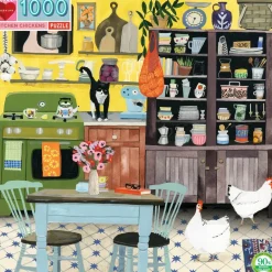 eeBoo 1000 Piece Puzzle Kitchen Chickens Clearance