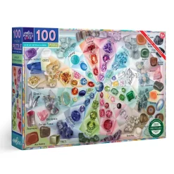 eeBoo 100 Piece Puzzle Love of Crystals and Gems Outlet