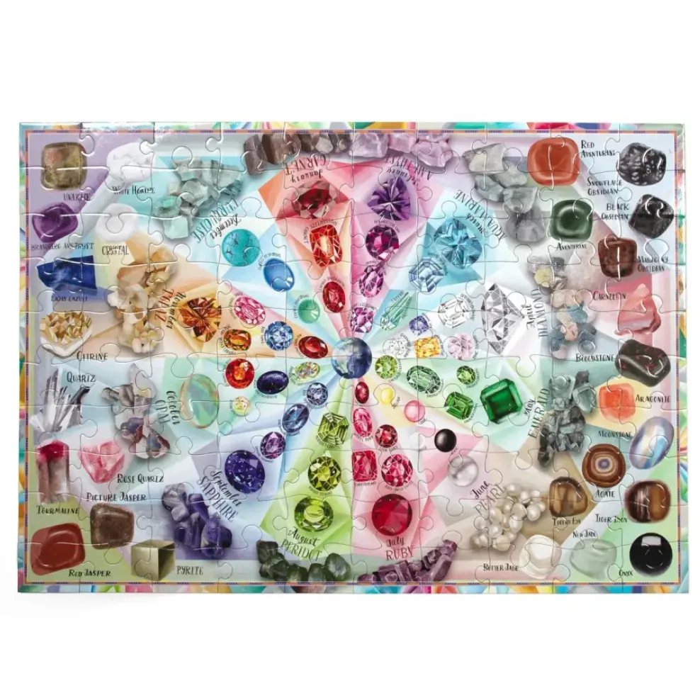 eeBoo 100 Piece Puzzle Love of Crystals and Gems Outlet