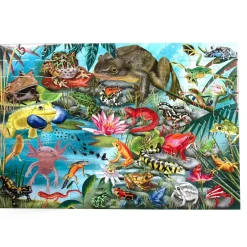 eeBoo 100 Piece Puzzle Love of Amphibians Fashion