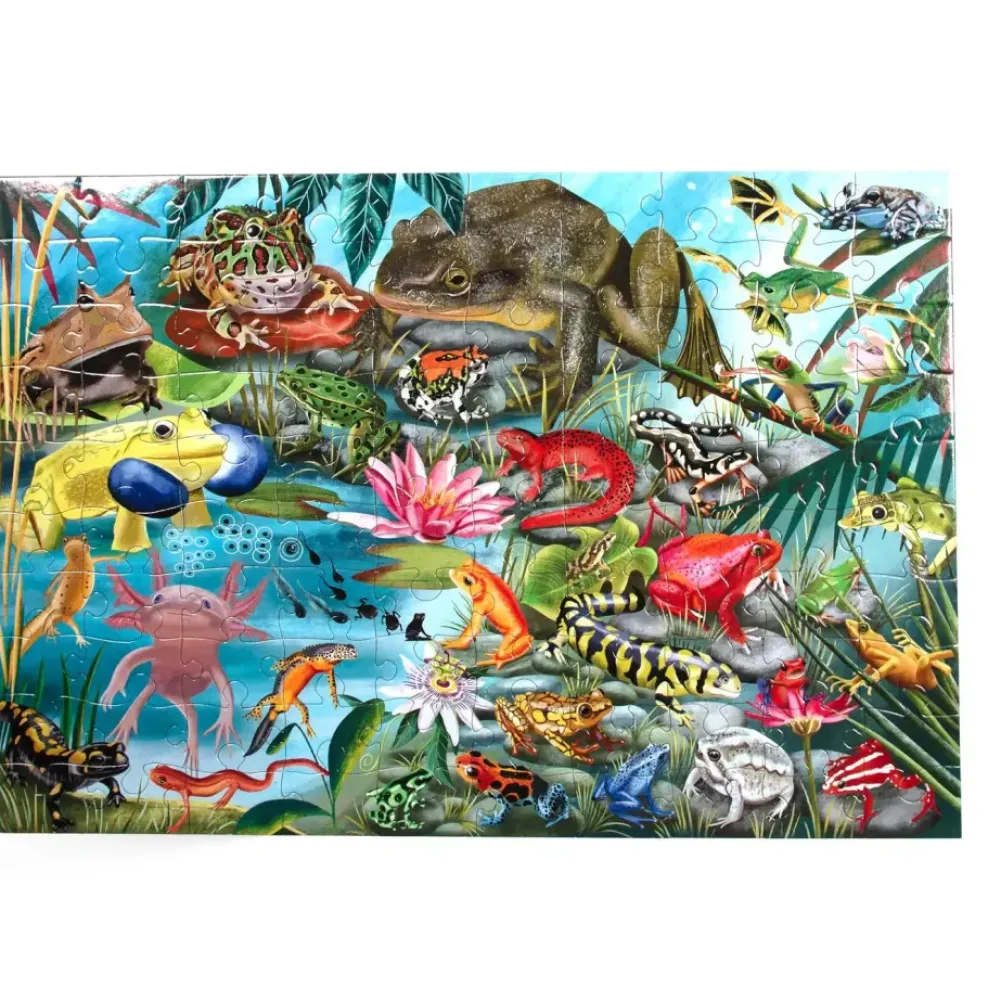eeBoo 100 Piece Puzzle Love of Amphibians Fashion
