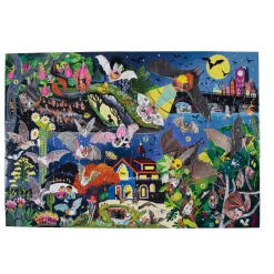 eeBoo 100 Piece Puzzle Love of Bats Fashion