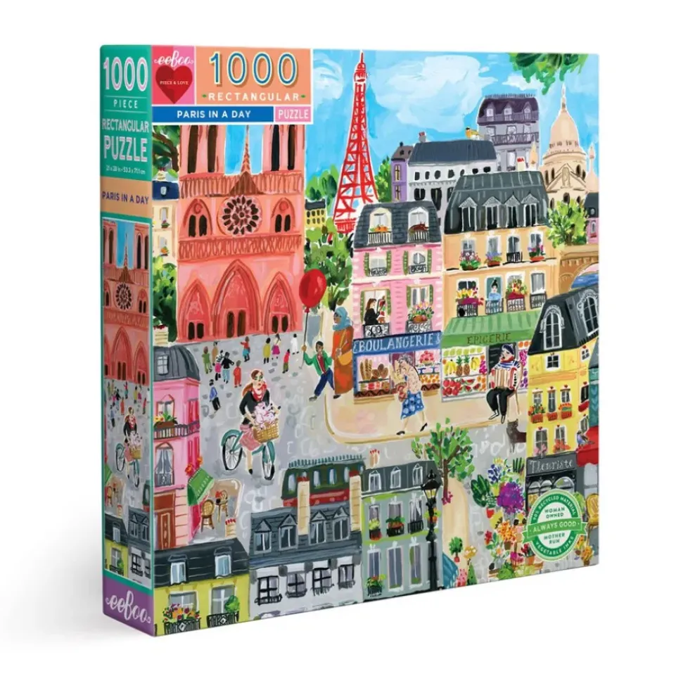 eeBoo 1000 Piece Puzzle Paris in a Day New
