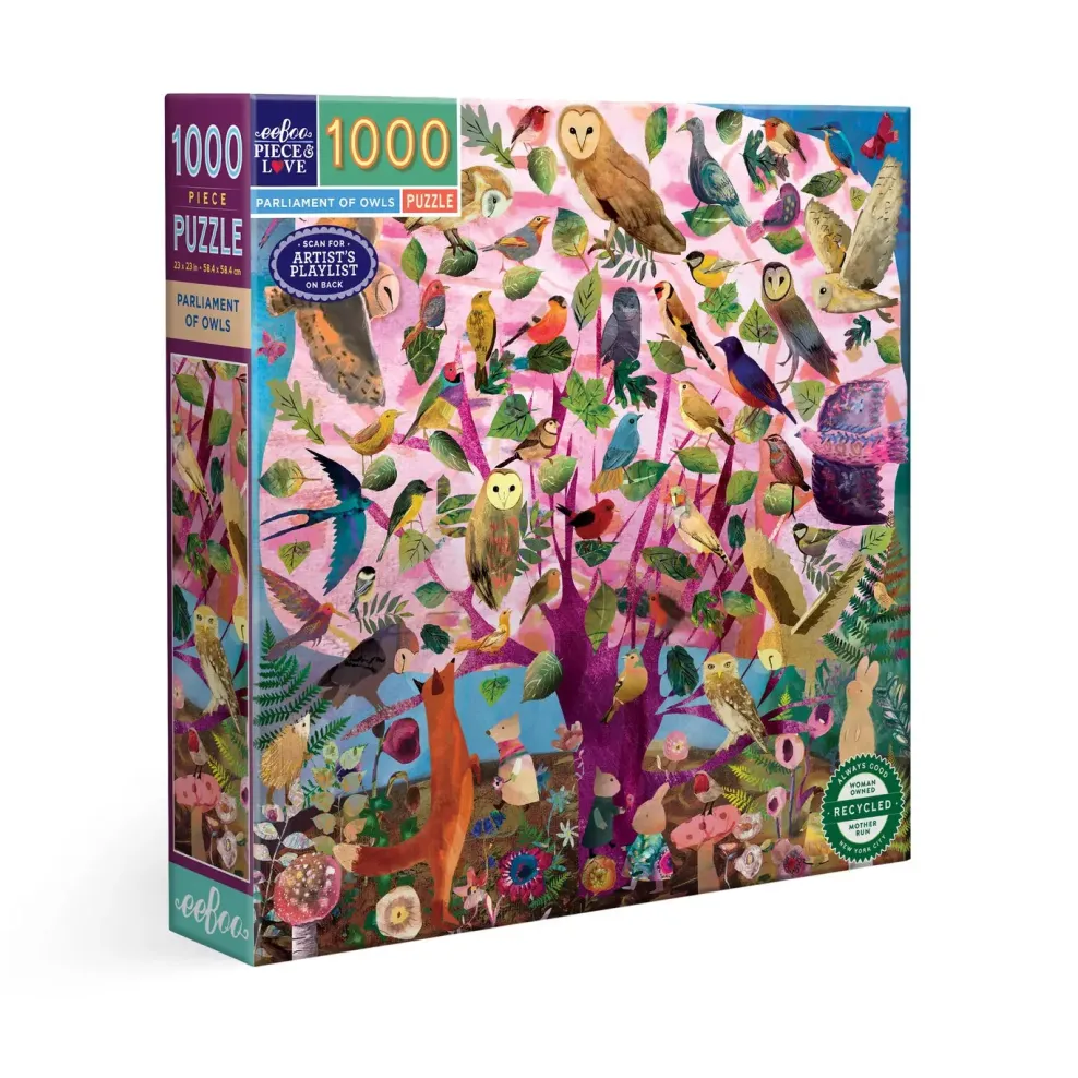 eeBoo 1000 Piece Puzzle Parliament of Owls Hot