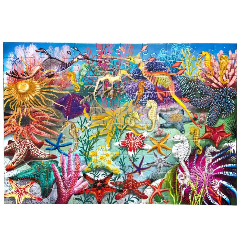 eeBoo 100 Piece Puzzle Seahorses, Sea Stars & Sea Slugs Clearance