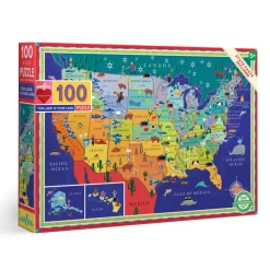 eeBoo 100 Piece Puzzle This Land is Your Land Fashion