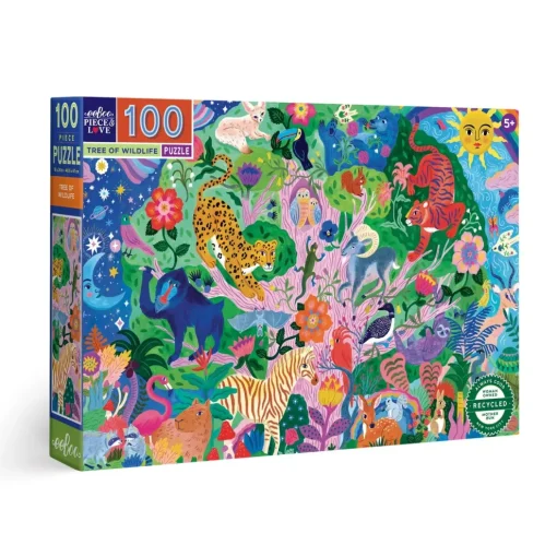 eeBoo 100 Piece Puzzle Tree of Wildlife Outlet