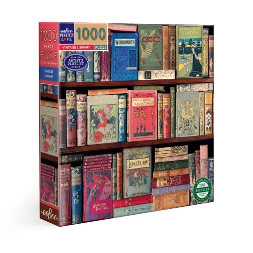 eeBoo 1000 Piece Puzzle Vintage Library Fashion