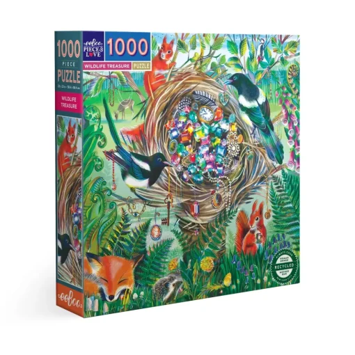 eeBoo 1000 Piece Puzzle Wildlife Treasure New