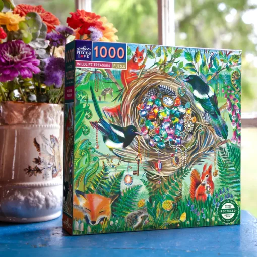 eeBoo 1000 Piece Puzzle Wildlife Treasure New
