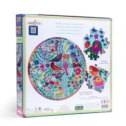 eeBoo 500 Piece Round Puzzle Four Birds Sale