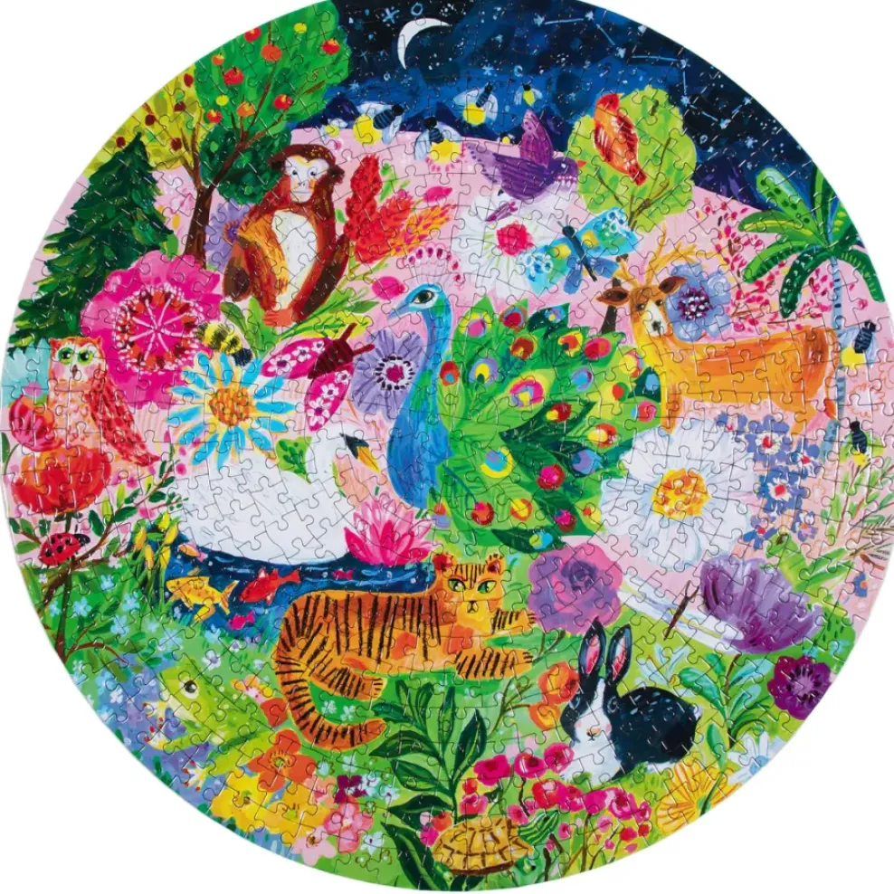 eeBoo 500 Piece Round Puzzle Garden Sanctuary Hot