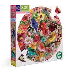 eeBoo 500 Piece Round Puzzle Birds & Blossoms Best