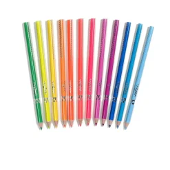 eeBoo Fluorscent Color Pencils 12 Hearts & Birds Fashion