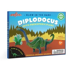 eeBoo Glow-in-the-Dark 3D Dinosaurs with Prehistoric Plants Clearance