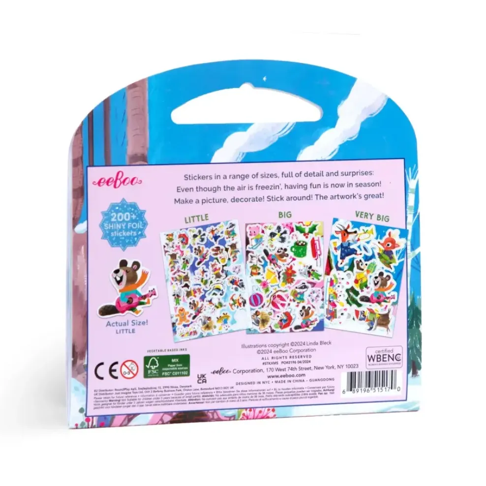 eeBoo Holiday in the Woods Shiny Stickers Online