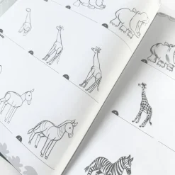 eeBoo Learn to Draw Wild Animals with Stickers Fashion