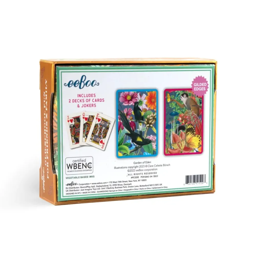 eeBoo Playing Cards: Garden of Eden Clearance