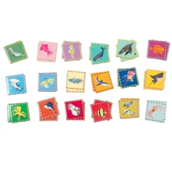 eeBoo Sea Little Square Memory Game Online