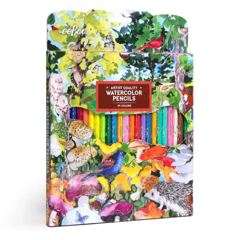 eeBoo Watercolor 24 Pencils: Mushroom Discount