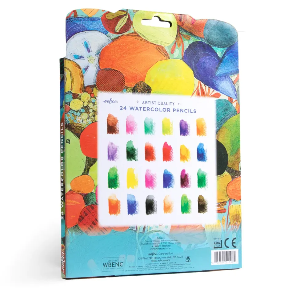 eeBoo Watercolor 24 Pencils: Tidepool Sale