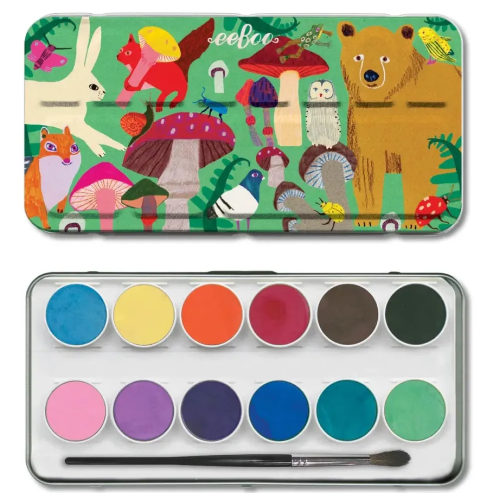 eeBoo Watercolors: Mushrooms New