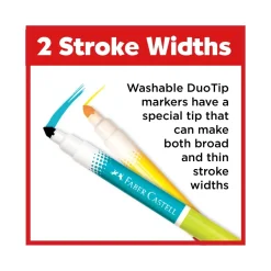 Faber-Castell 12 ct Duo Tip Washable Markers Hot