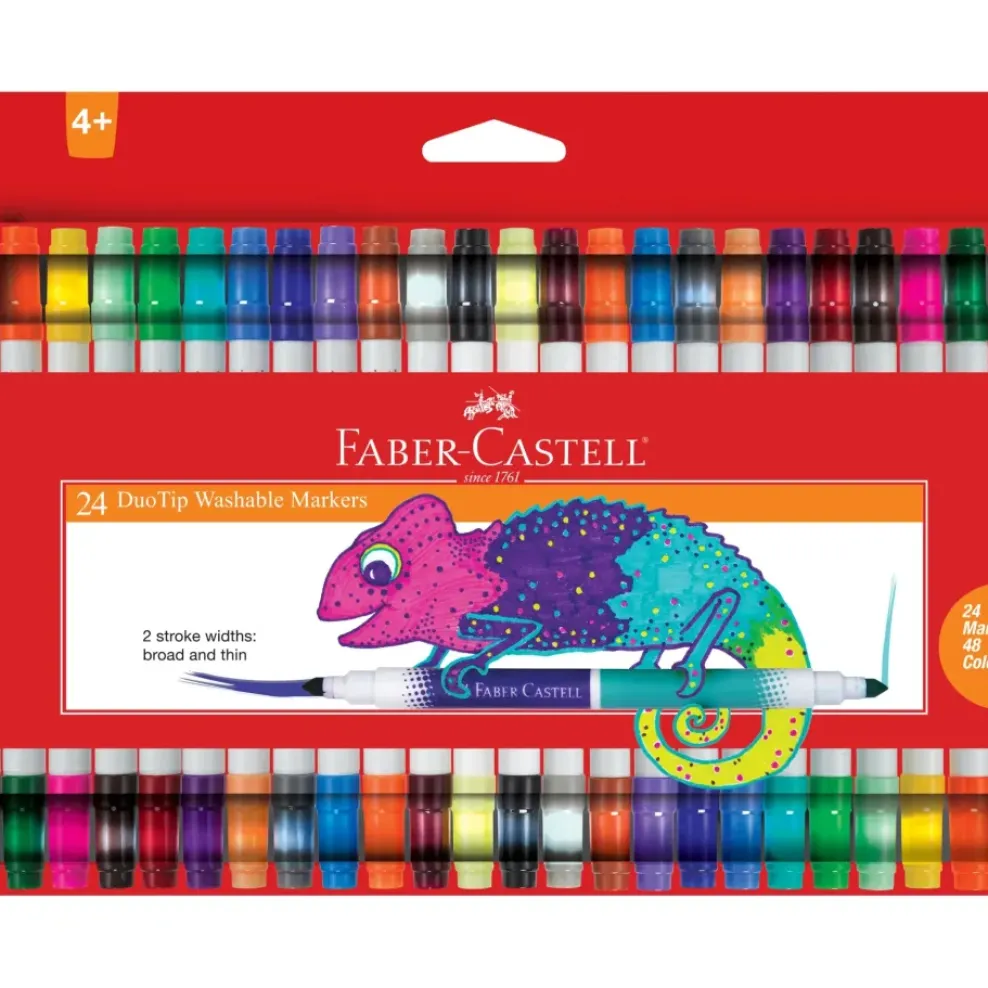 Faber-Castell 24 ct Duo Tip Washable Markers Clearance