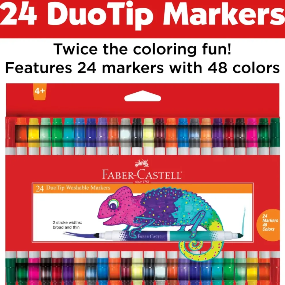 Faber-Castell 24 ct Duo Tip Washable Markers Clearance