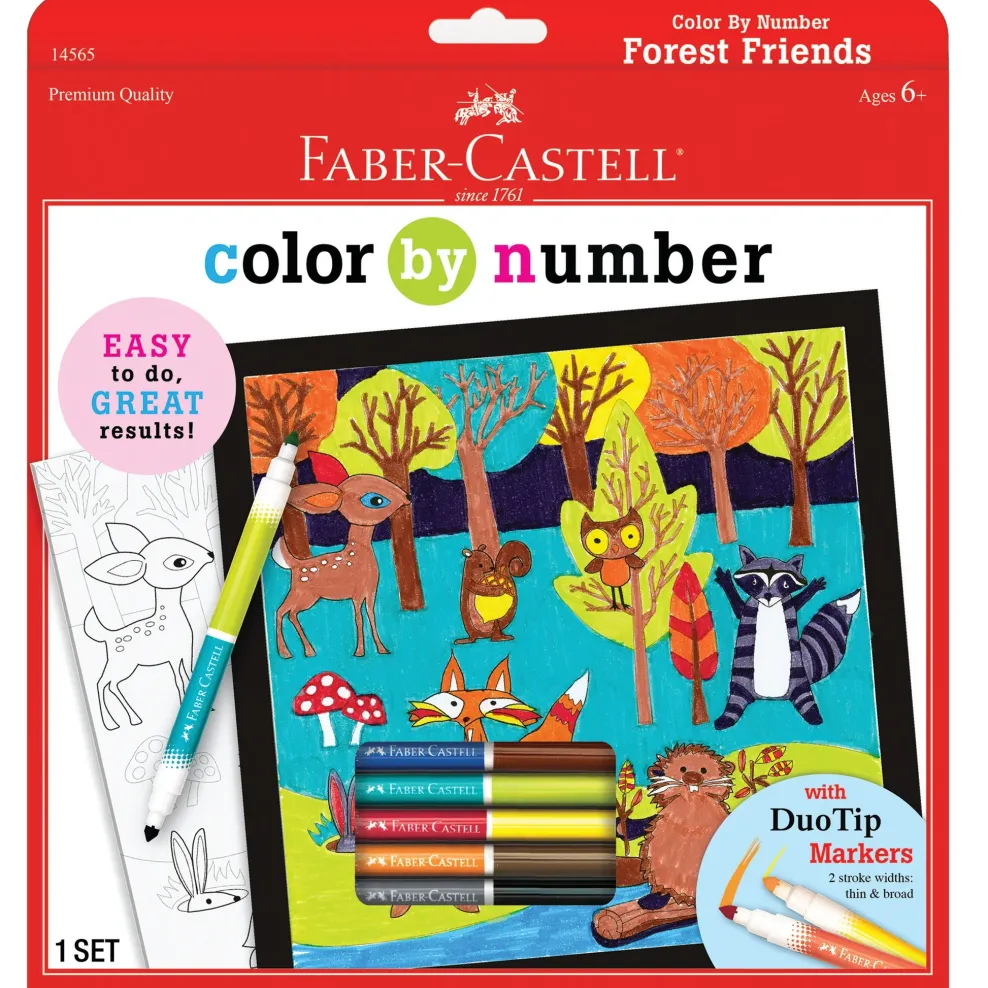 Faber-Castell Color by Number Forest Friends Best