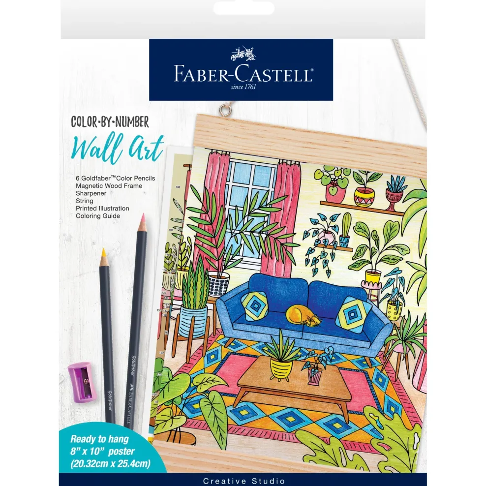 Faber-Castell Color by Number for Adults Wall Art: Plant Room Best