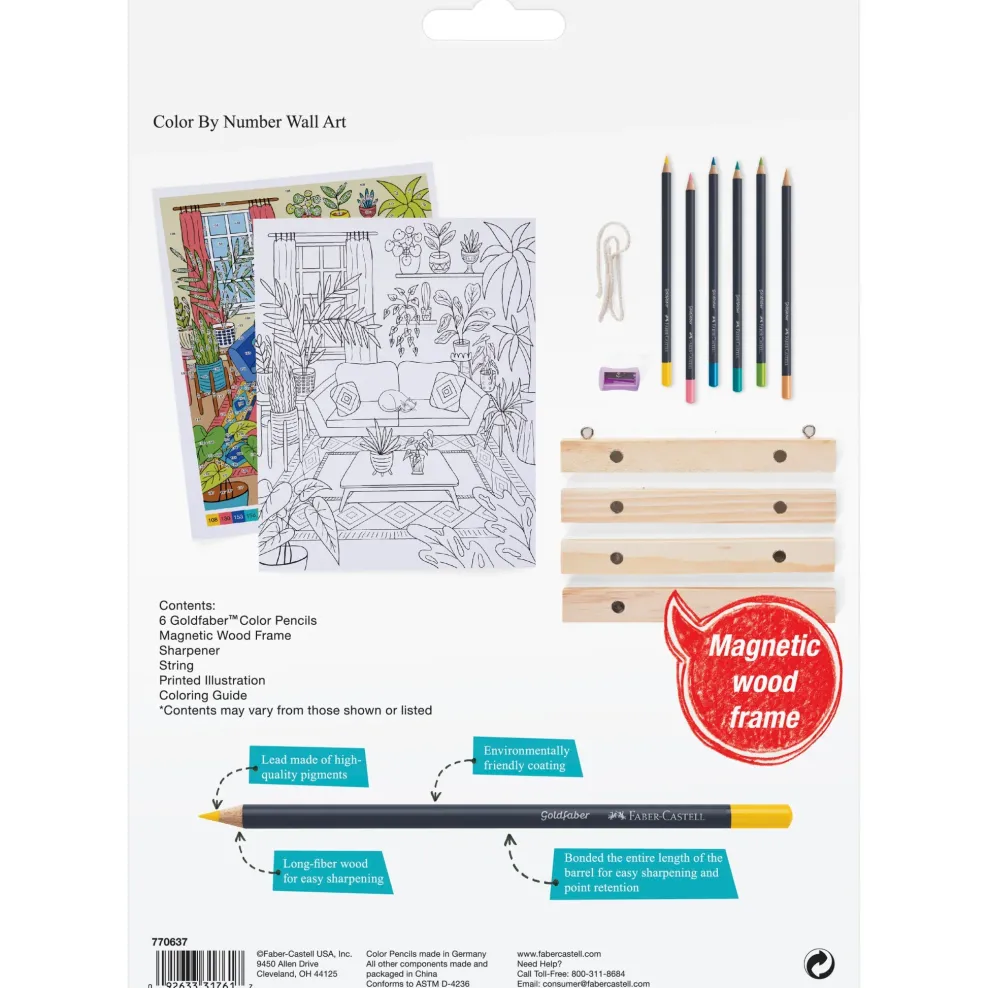 Faber-Castell Color by Number for Adults Wall Art: Plant Room Best