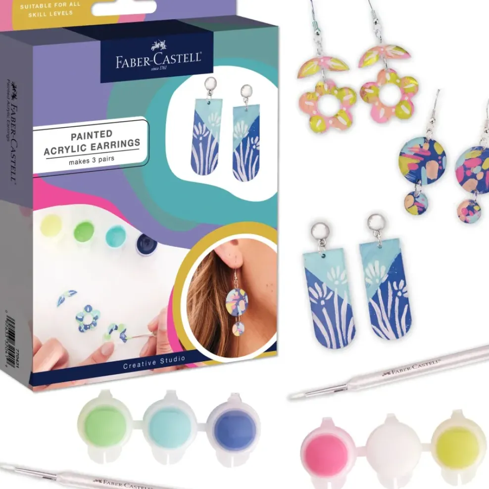 Faber-Castell Painted Acrylic Earrings Online
