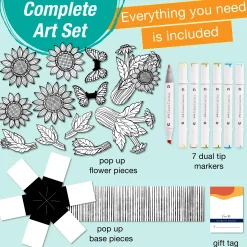 Faber-Castell Pop Up Coloring Bouquet - Sunflowers & Butterflies Sale