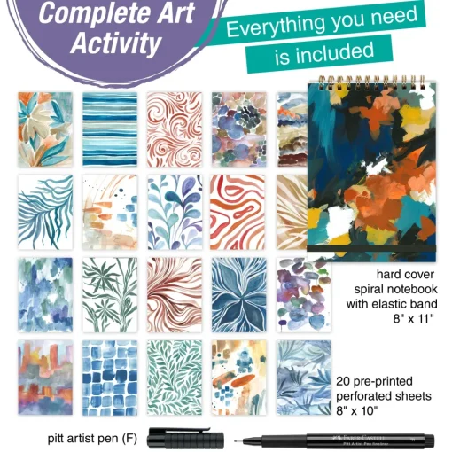Faber-Castell Reverse Coloring & Doodling Book - Neutrals Edition Clearance