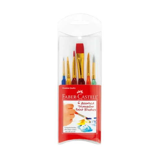 Faber-Castell Triangle Paint Brush Set Hot