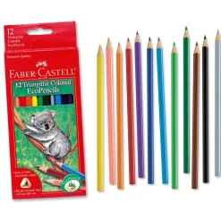 Faber-Castell Triangular Colored EcoPencils 12 Count New