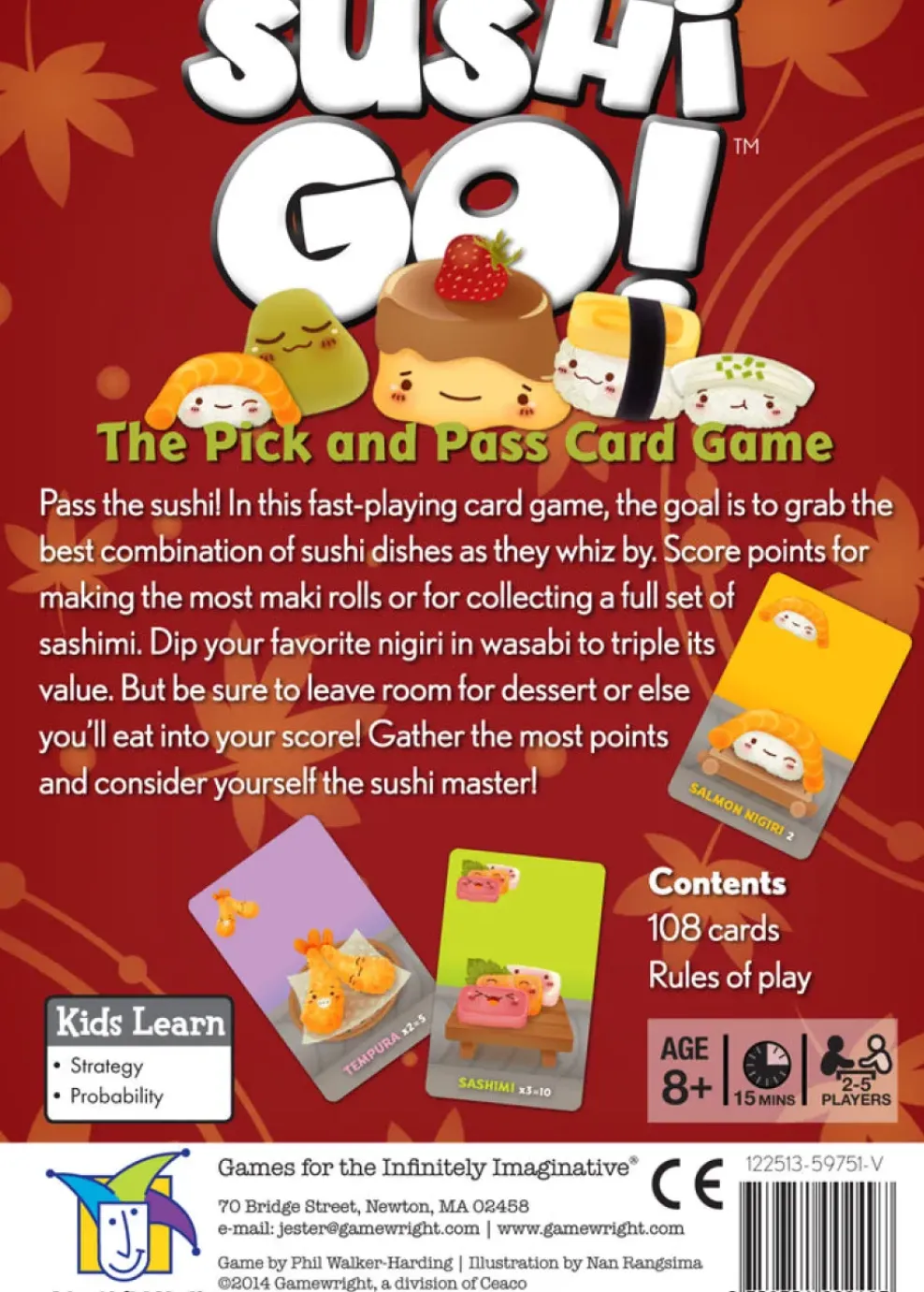 Ceaco Gamewright Sushi Go! New