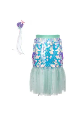Creative Education of Canada Inc Great Pretenders Bling Bling Mermaid Skirt & Hairclip Set Mint Size 4/6 New