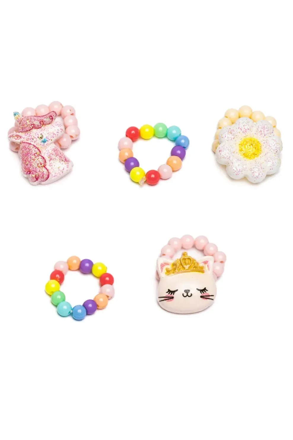 Creative Education of Canada Inc Great Pretenders Flower, Kitty, Unicorn Elastic Ring Set Best